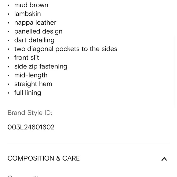 Arma Lambskin Leather Skirt NWT - Picture 6 of 8